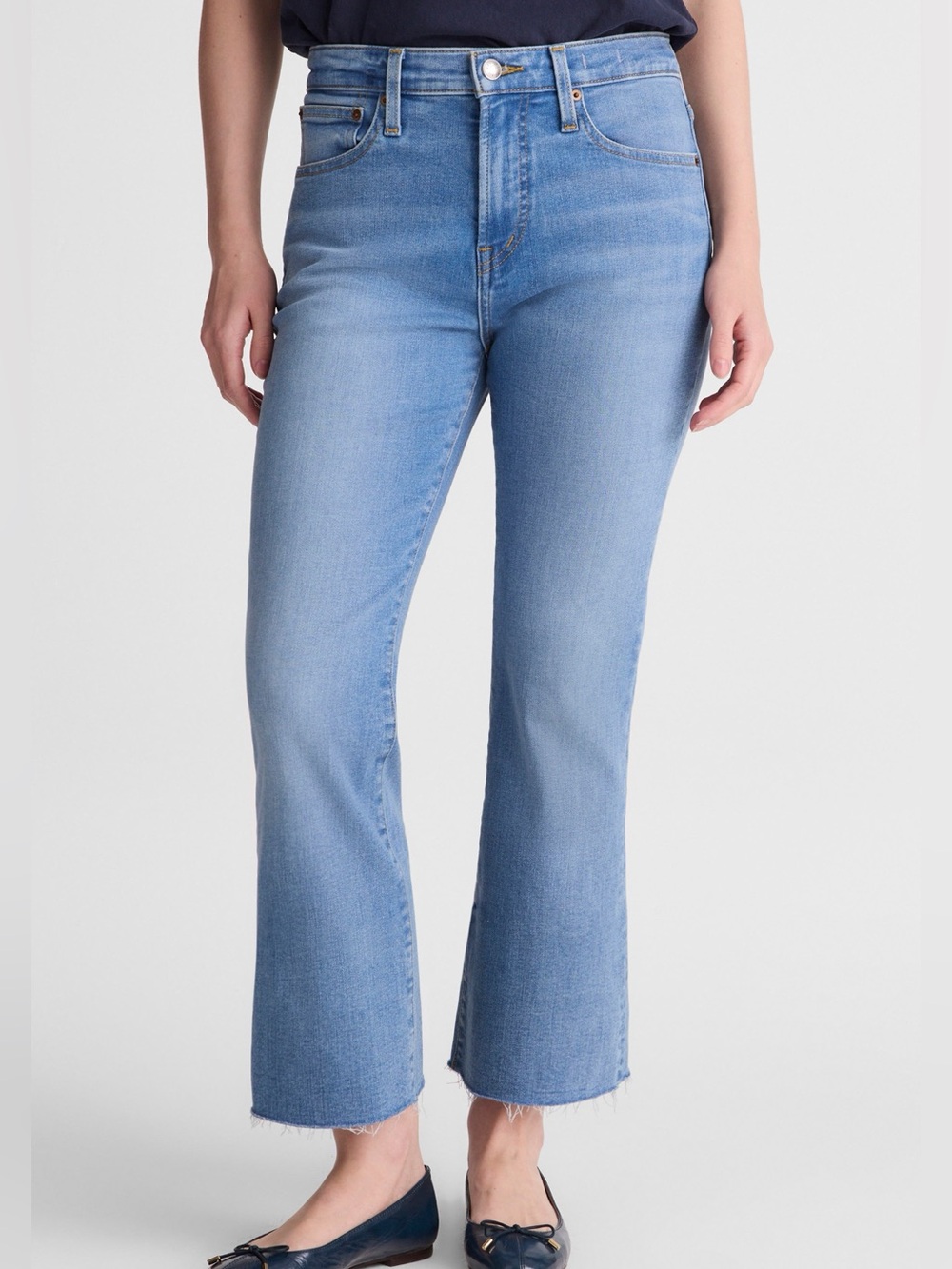 Madewell Mid-Rise Kick Out Jeans Raw Hem